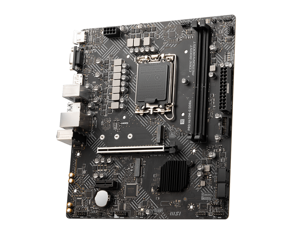 Motherboard MSI PRO H610M-G (LGA1700, 2x DDR4, 1x M.2, 1x RGB, 2x ARGB, 1Gbps LAN) - Imagen 3