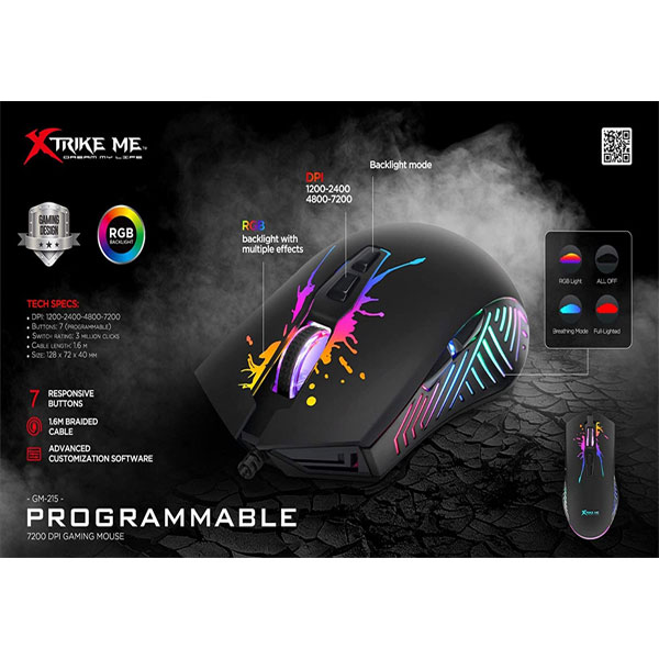 Mouse Xtrike Me GM-215 7200 DPI - Imagen 4