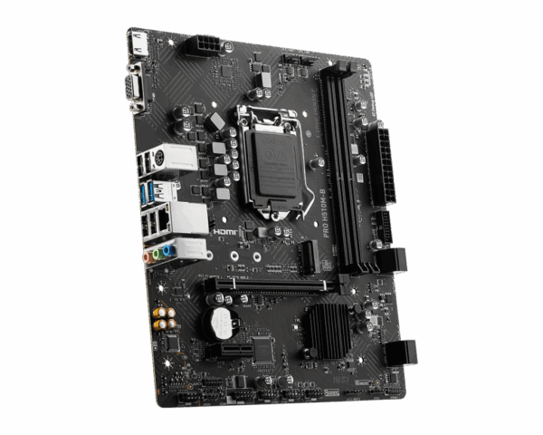 Motherboard MSI PRO H510M-B (LGA1200, 2x DDR4, 1x M.2, 1x JRGB, 1Gbps LAN) - Imagen 4