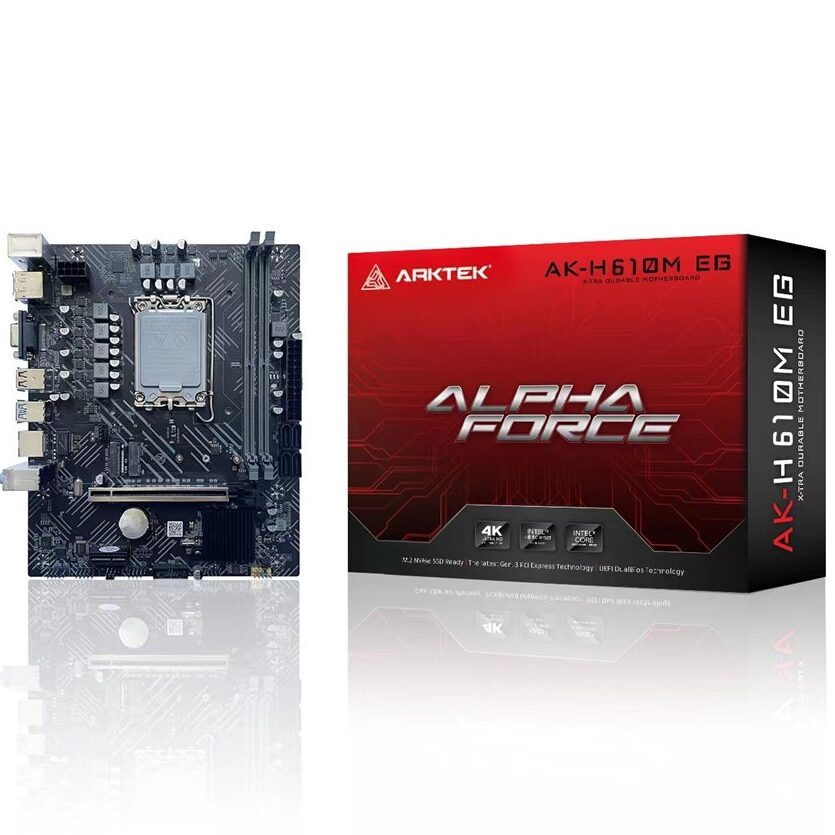 Motherboard Arktek AK-H610MB EG (LGA1700, 2x DDR4, 1x M.2, 1Gbps LAN)