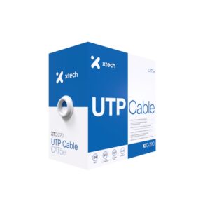 Bobina de Cable UTP Gris 4 pares Cat5e Xtech TC-220 (24 AWG, Aluminio recubierto de cobre, 305m)
