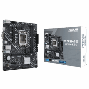 Motherboard Asus Prime H610M-K D4 (LGA1700, 2x DDR4, 1x M.2, 1x RGB, 1Gbps LAN)