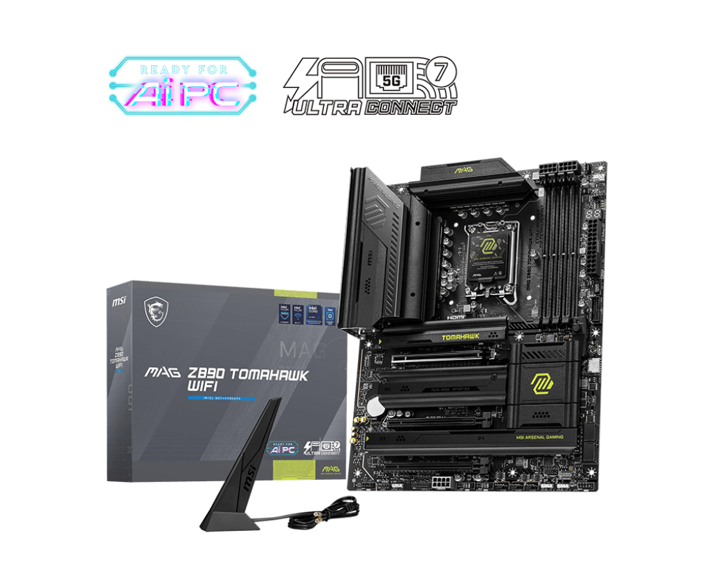 Motherboard MSI MAG Z890 TOMAHAWK WiFi (LGA1851, 4x DDR5, 4x M.2, 3x JARGB, 1x JRGB, 5Gbps LAN, 2x Thunderbolt4)