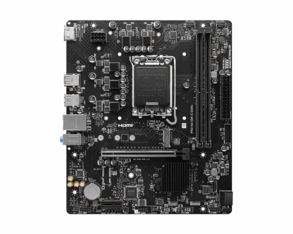 Motherboard MSI PRO H610M-S DDR4 (LGA1700, 2x DDR4, 1x M.2, 1Gbps LAN) - Imagen 2