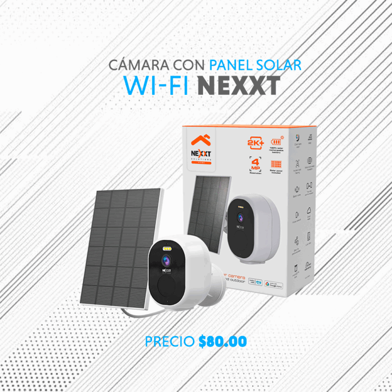 Cámara con panel solar Wi-Fi Nexxt