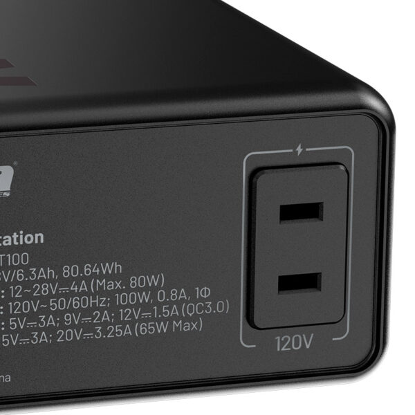 Estacion de poder portátil Forza 100W (5V/9V/12V CC, 2x USB-A, 1x USB-C, 1x 110V CA) - Imagen 2