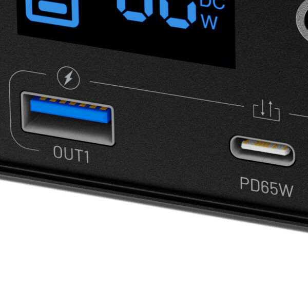 Estacion de poder portátil Forza 100W (5V/9V/12V CC, 2x USB-A, 1x USB-C, 1x 110V CA) - Imagen 5
