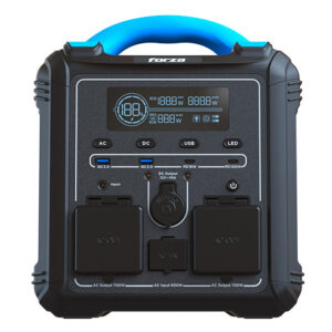 Estacion de poder portátil Forza 700W (5V/9V/12V CC, 2x USB-A, 2x USB-C, 2x 110V CA, 1x toma de corriente auxiliar, Lampara LED)