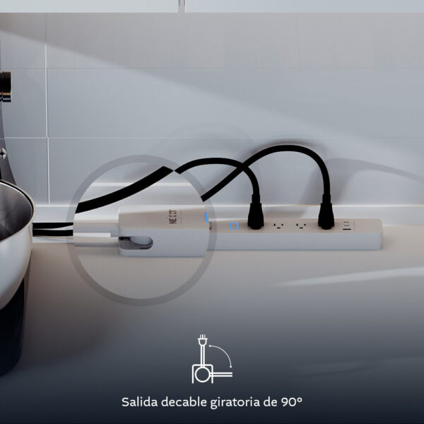 Protector de sobretensión inteligente Wi-Fi Nexxt NHP-E710 - Imagen 4