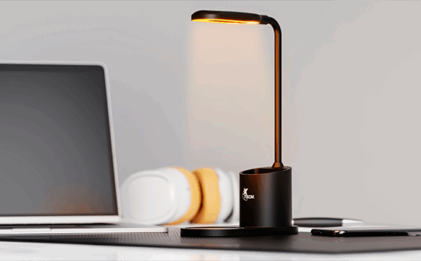 Lámpara LED de escritorio con portalápices y base de carga inalámbrica XTech XTA-701 - Imagen 2