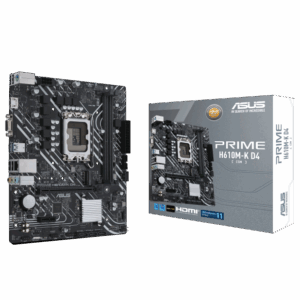 Motherboard Asus Prime H610M-K D4-CSM (LGA1700, 2x DDR4, 1x M.2, 1x RGB, 1Gbps LAN)
