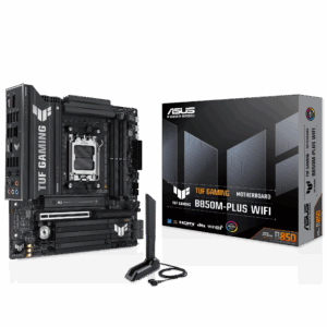 Motherboard ASUS TUF Gaming B850M-PLUS WIFI (AM5, 4x DDR5, 3x M.2, 3x ARGB, Wi-Fi 6, 2.5 Gbps Ethernet)