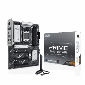 Motherboard Asus Prime B840-PLUS WIFI (AM5, 4x DDR5, 3x M.2, 3x ARGB, Wi-Fi 6E, 2.5Gbps LAN)