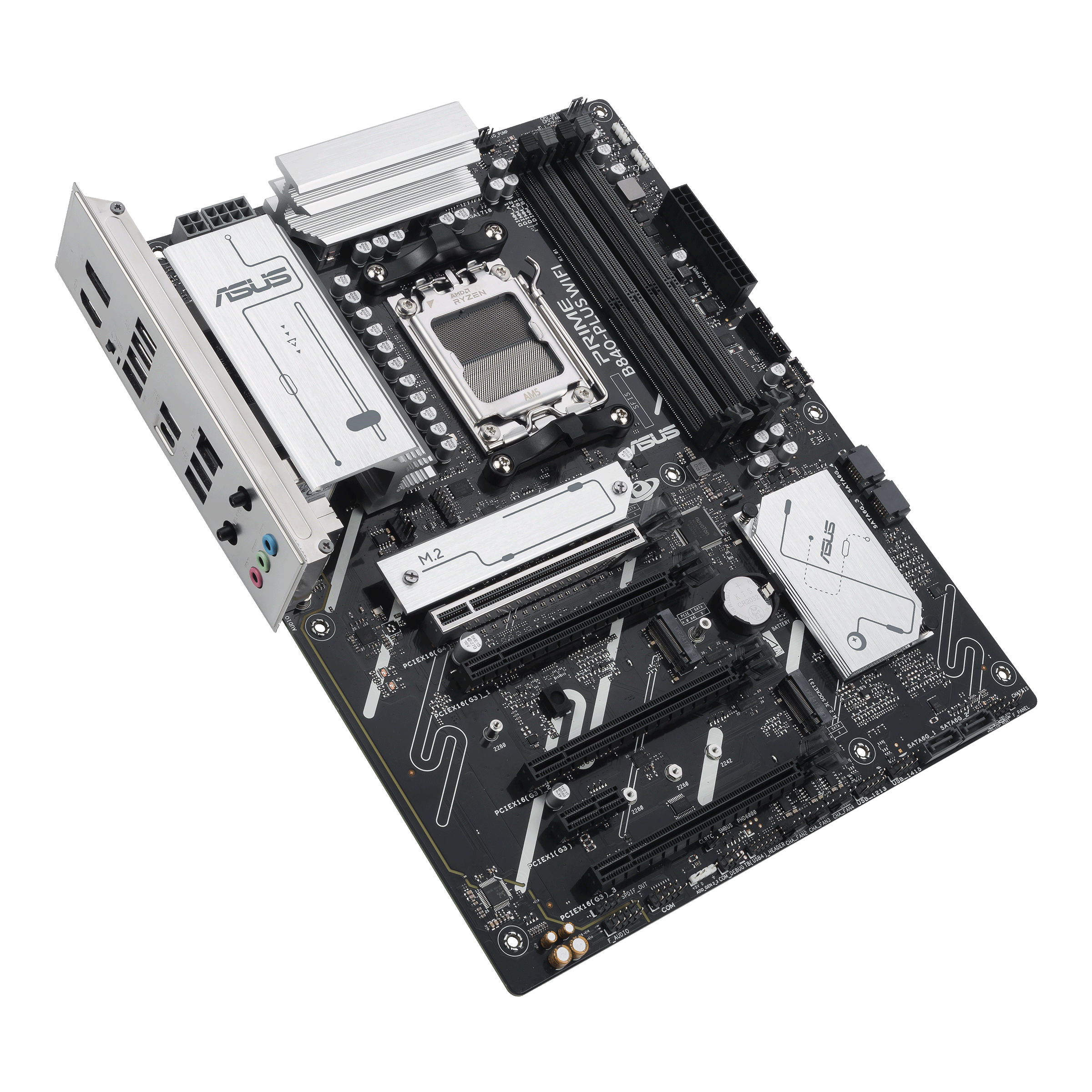 Motherboard Asus Prime B840-PLUS WIFI (AM5, 4x DDR5, 3x M.2, 3x ARGB, Wi-Fi 6E, 2.5Gbps LAN) - Imagen 2