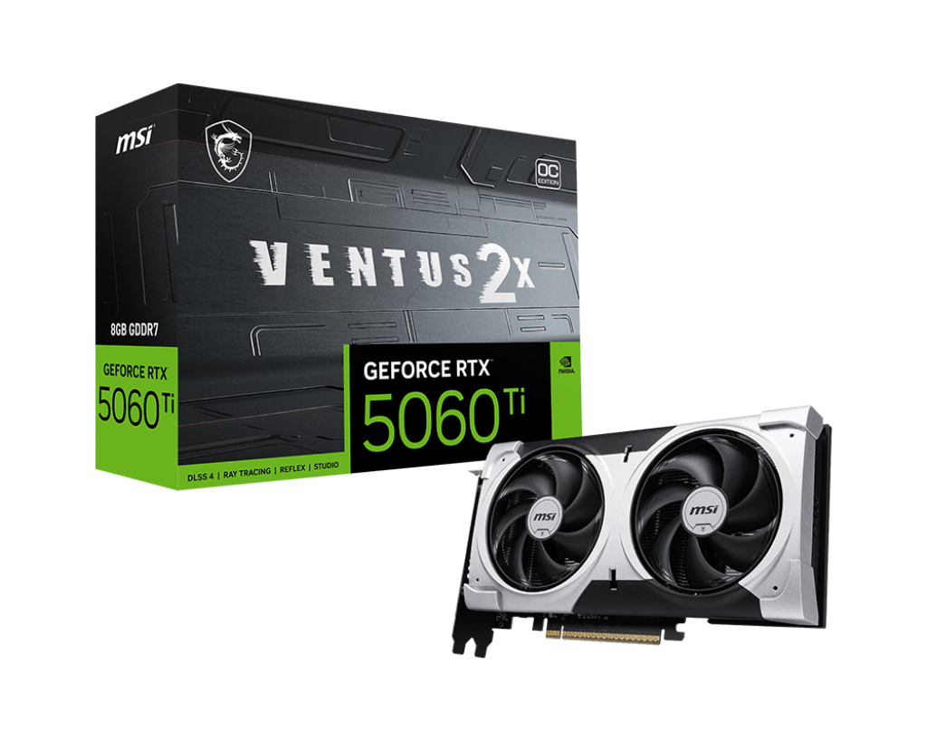 Tarteja de video MSI GeForce RTX™ 5060 Ti 8G VENTUS 2X OC PLUS