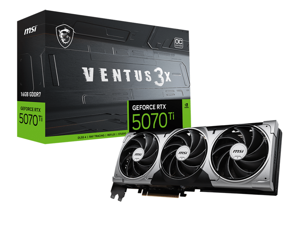 Tarjeta de video MSI GeForce RTX™ 5070 Ti 16G VENTUS 3X OC