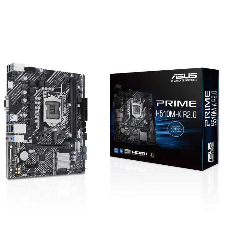 Motherboard ASUS H510M-K R2.0 (LGA1200, 2x DDR4, 1x M.2, 1Gbps LAN)