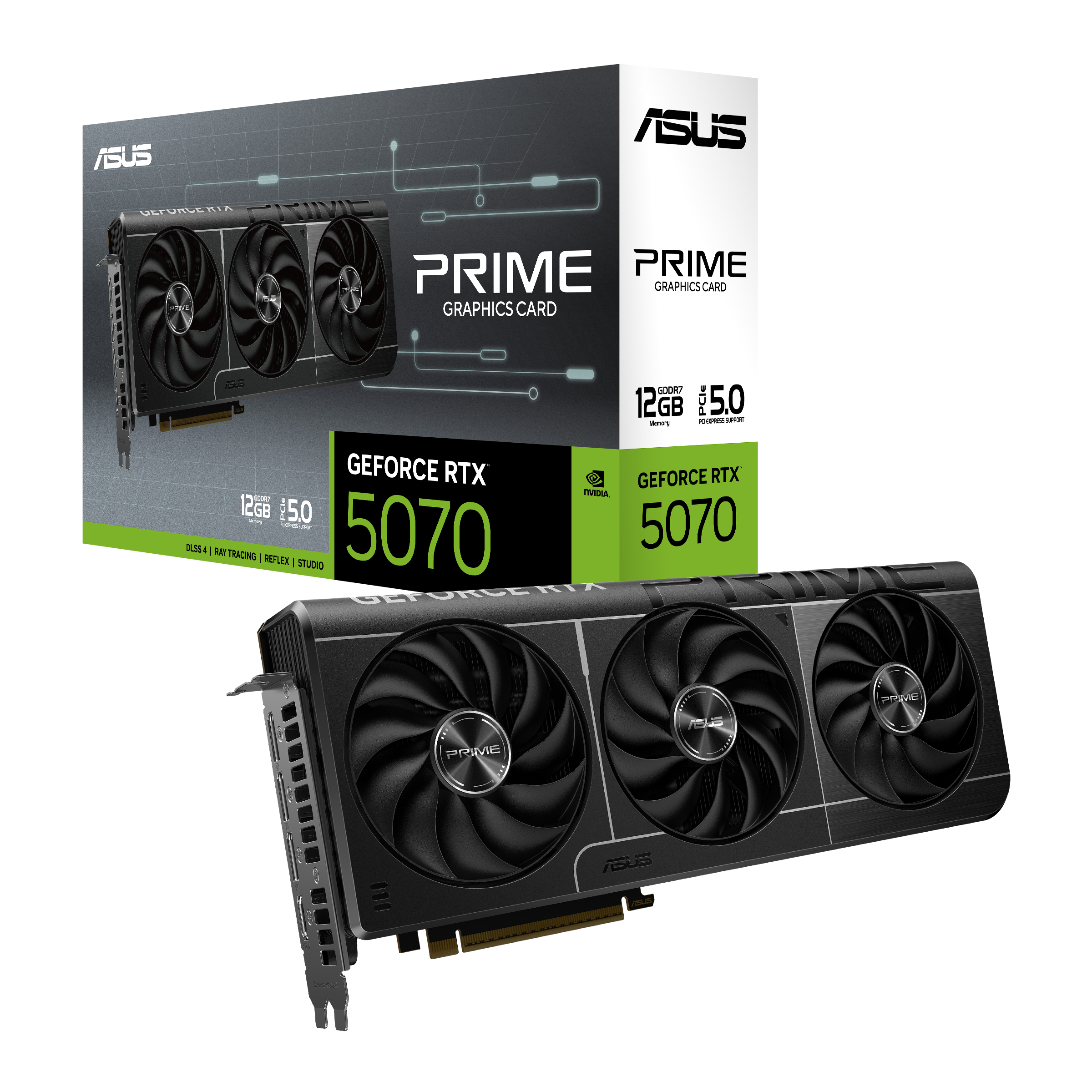 Tarjeta de video ASUS PRIME GeForce RTX™ 5070 12GB GDDR7 OC Edition