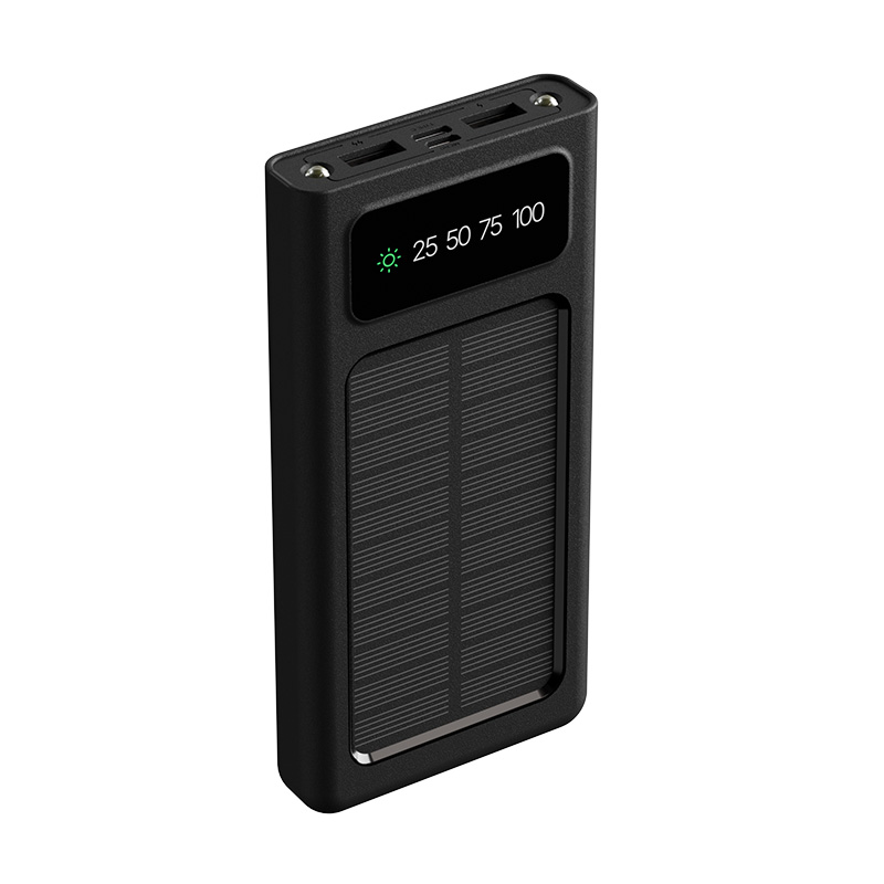 Banco de energía solar con cables de carga integrados de 10.000mAh Xtech - Imagen 2