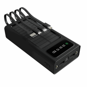 Banco de energía solar con cables de carga integrados de 20.000mAh Xtech