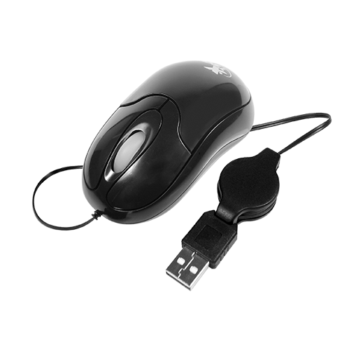 Mouse óptico con cable retráctil Xtech XTM-150
