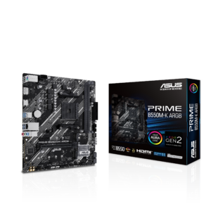 Motherboard ASUS Prime B550M-K ARGB (AM4, 2x DDR4, 3x ARGB, 1Gbps LAN)