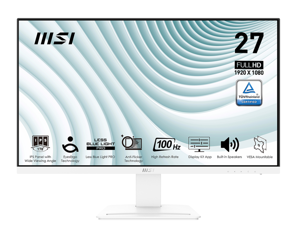 Monitor MSI PRO MP273AW (27″, Full HD, IPS, 100Hz, HMDI, VGA, DP)