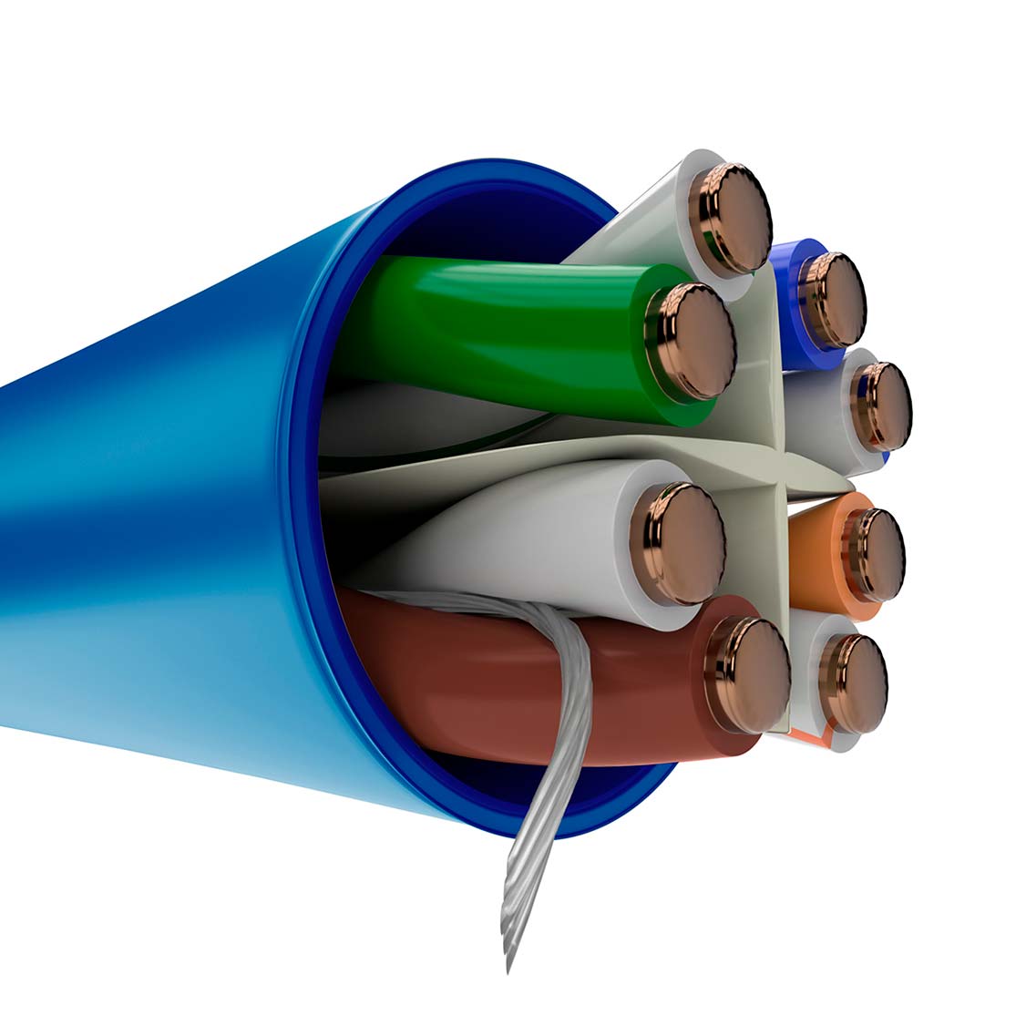 Bobina de cable UTP Nexxt Cat6, 1000pies/305m, azul, 23AWG - Imagen 2