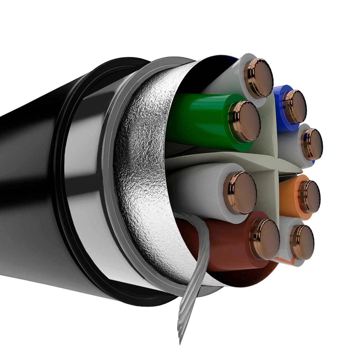 Bobina de cable F/UTP Nexxt Cat6 para exteriores, 1000pies/305m, 23AWG - Imagen 2