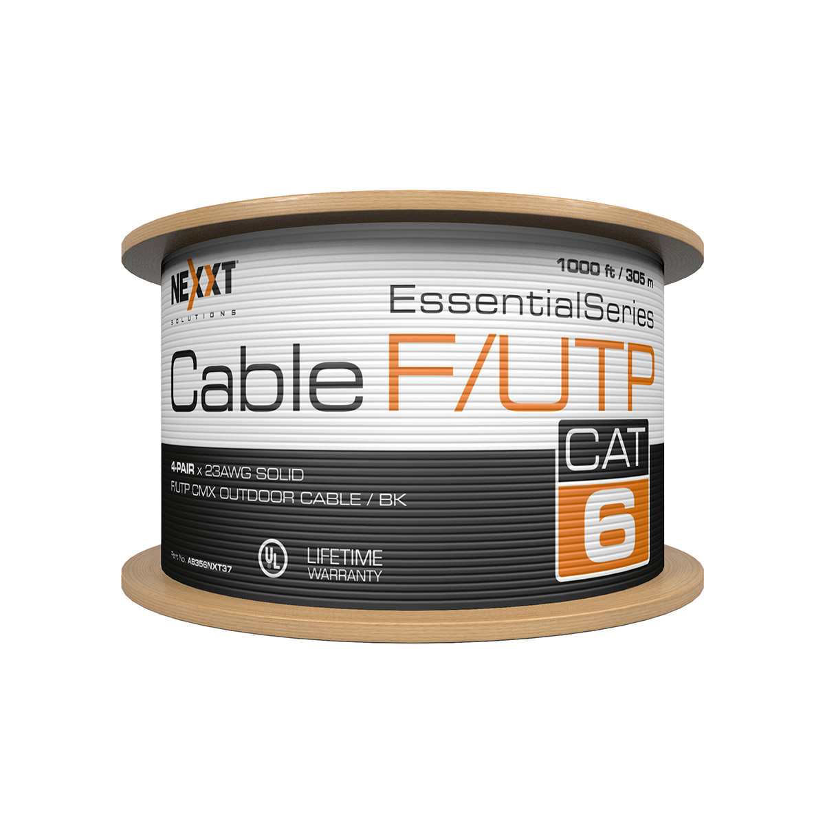 Bobina de cable F/UTP Nexxt Cat6 para exteriores, 1000pies/305m, 23AWG