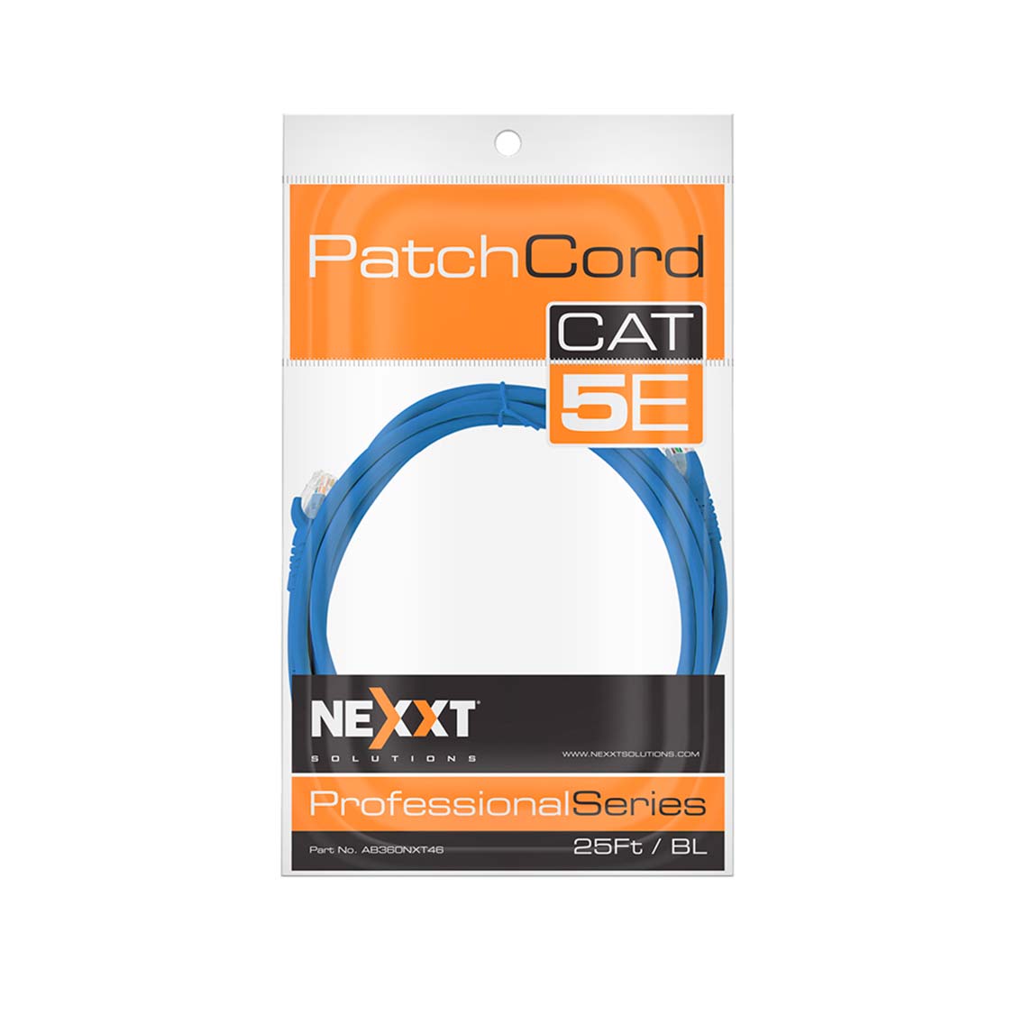 Patch Cord UTP Nexxt Cat5e, 25 pies, azul