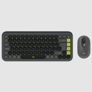 Combo inalámbrico de teclado y mouse Logitech POP Icon Grafito y verde