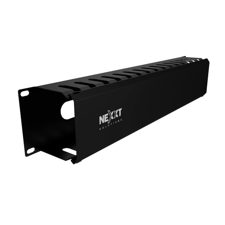 Organizador de cables horizontal 2U Nexxt NPM-DH2UB