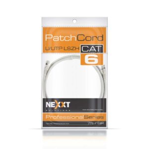 Patch Cord UTP Nexxt Cat6a, 7 pies, gris