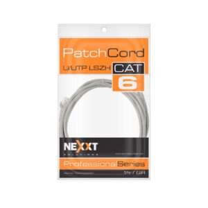 Patch Cord UTP Nexxt Cat6, 1 pie, gris