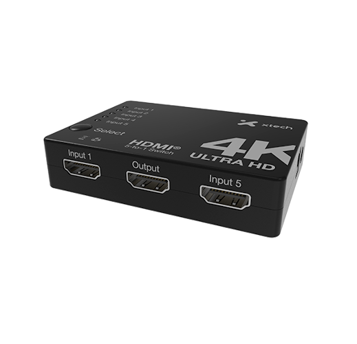 Switch HDMI® de 5 puertos Xtech XHA-430