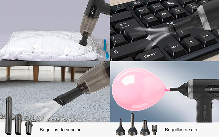 Aspiradora y soplador inalámbrico Xtech BlitzAirLite 2 en 1 con motor de 50.000 RPM - Imagen 3