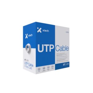 Bobina de Cable UTP Gris 4 pares Cat6 Xtech XTC-226 (24 AWG, Aluminio recubierto de cobre, 305m)