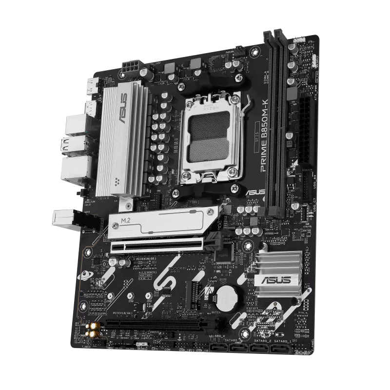 Motherboard ASUS B850M-K (AM5, 4x DDR5, 3x M.2, 3x ARGB, Wi-Fi 6, 2.5 Gbps Ethernet) - Imagen 5