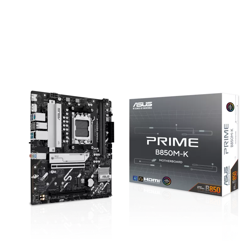 Motherboard ASUS B850M-K (AM5, 4x DDR5, 3x M.2, 3x ARGB, Wi-Fi 6, 2.5 Gbps Ethernet)