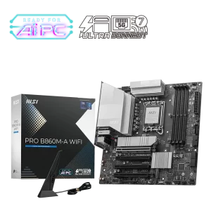 Motherboard MSI PRO B860M-A WIFI (LGA1700, 2x DDR5, 1x M.2, 2x ARGB, 1x RGB, 1Gbps LAN)