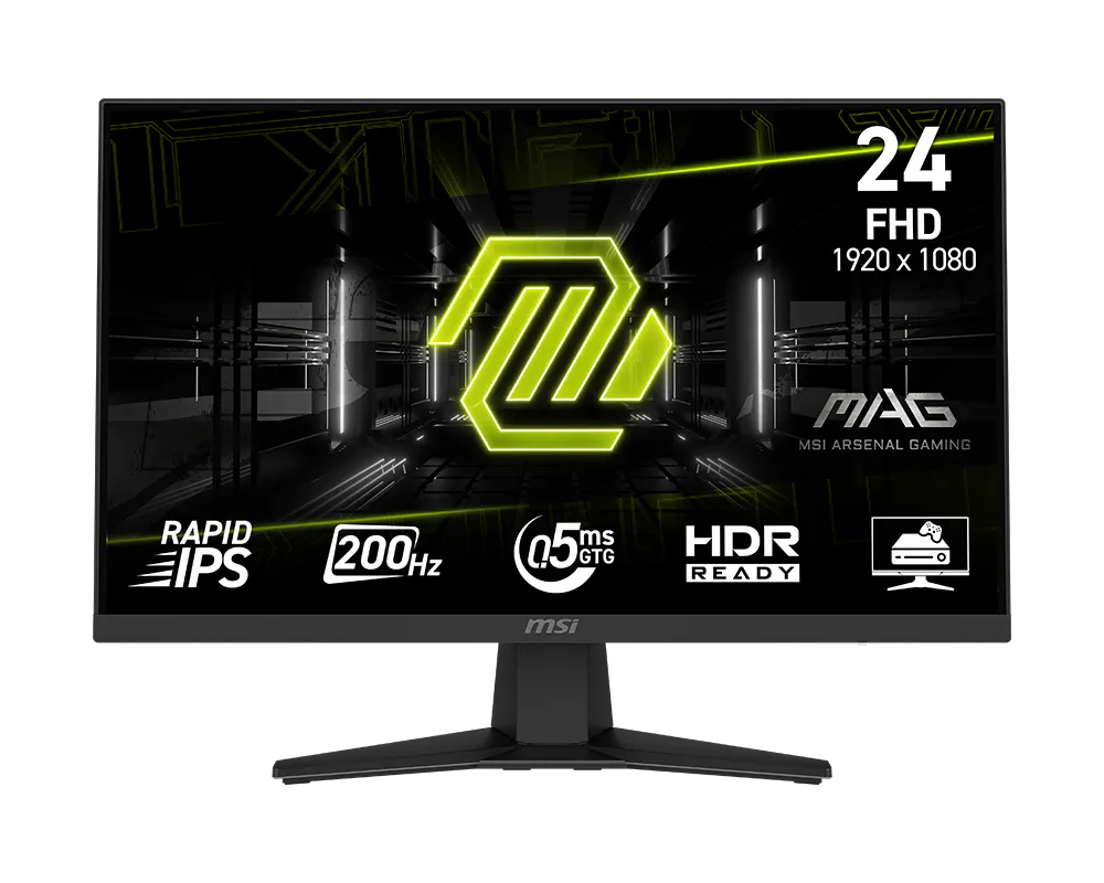 Monitor gamer MSI MAG 244F (24", Full HD, 200Hz, IPS, HDMI y DisplayPort)