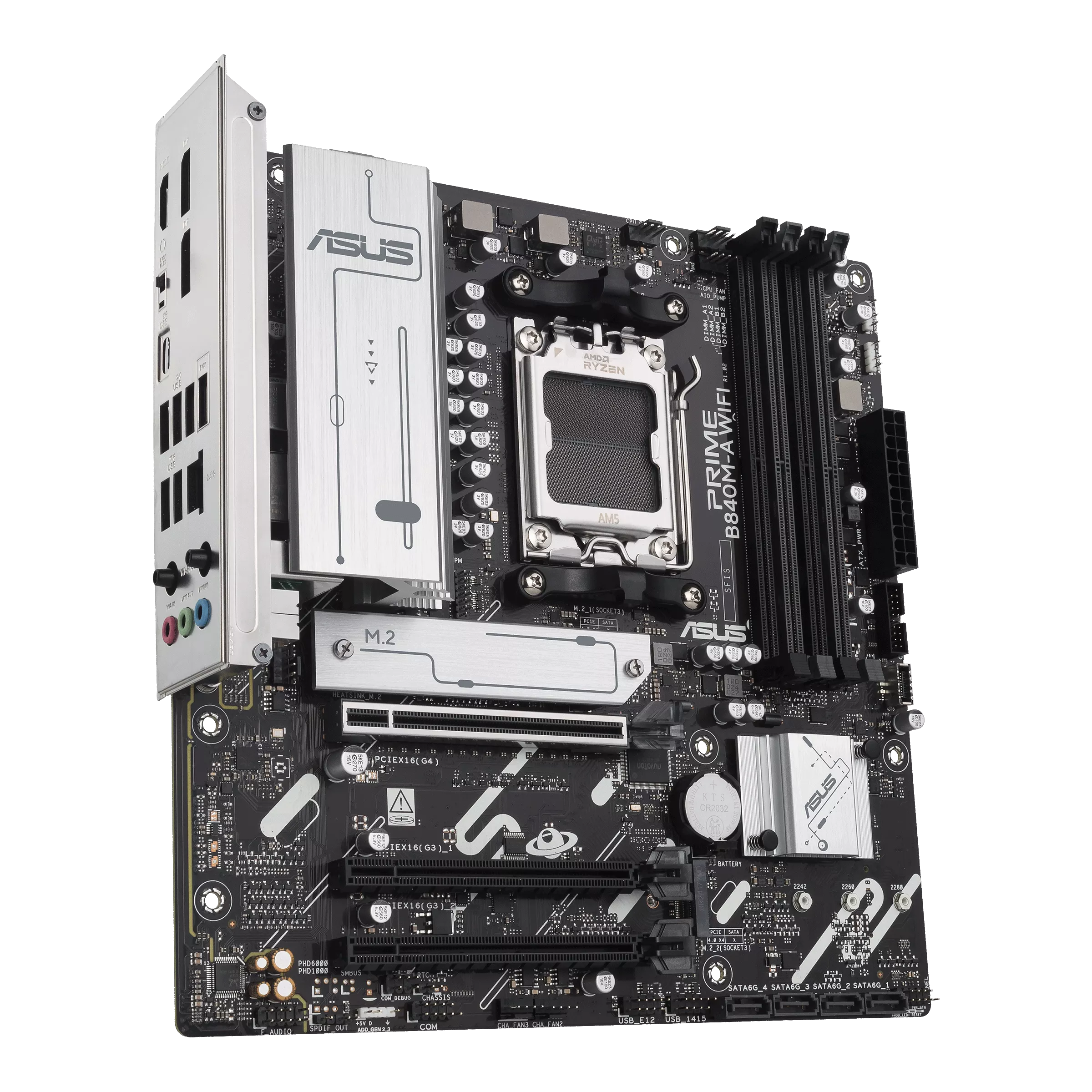 Motherboard ASUS Prime B840M-A WIFI(AM5, 4x DDR5, 3x M.2, 3x ARGB, 2.5Gbps LAN) - Imagen 5