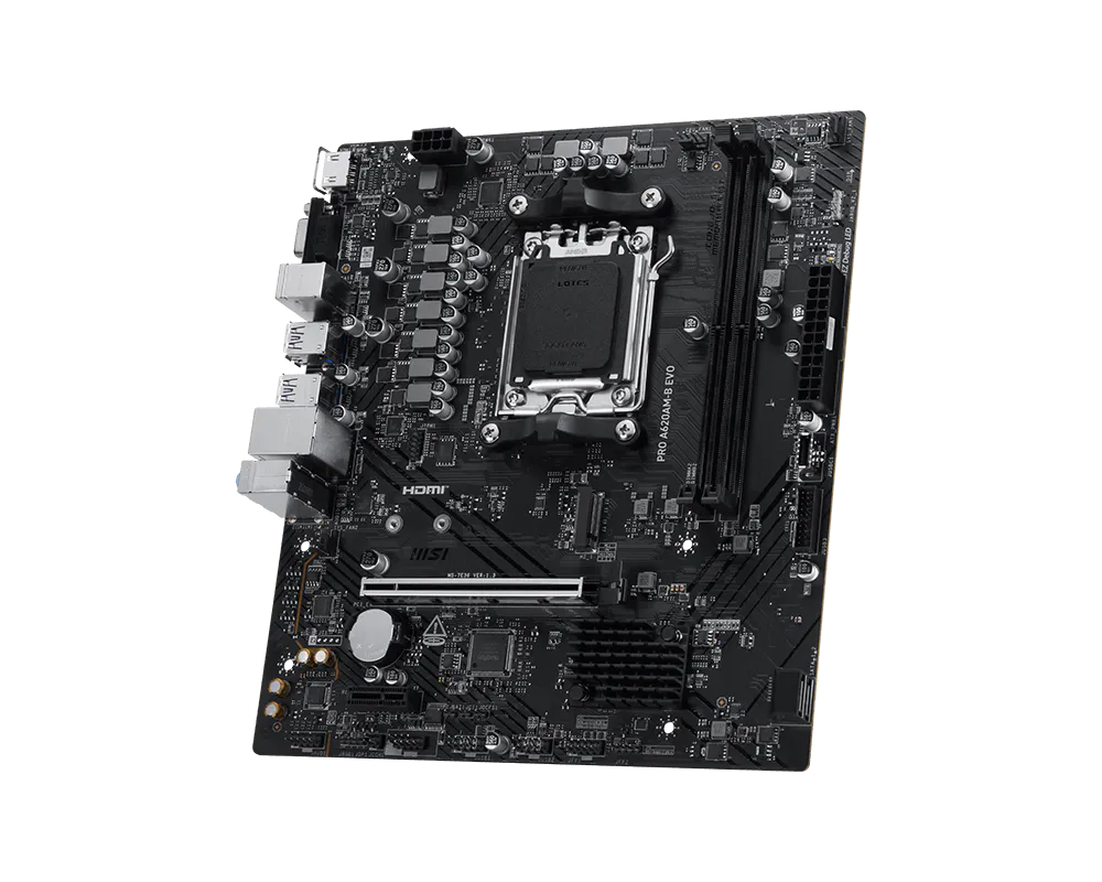 Motherboard MSI PRO A620AM-B EVO (AM5, 2x DDR5, 1x M.2, 2x ARGB, 2.5Gbps LAN) - Imagen 4