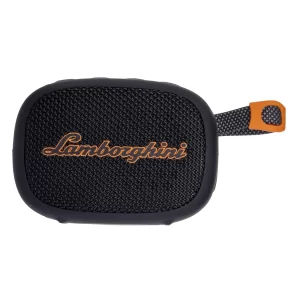 Bocina inalámbrica Bluetooth Lamborghini Mini color Black portátil con sonido estéreo y batería recargable