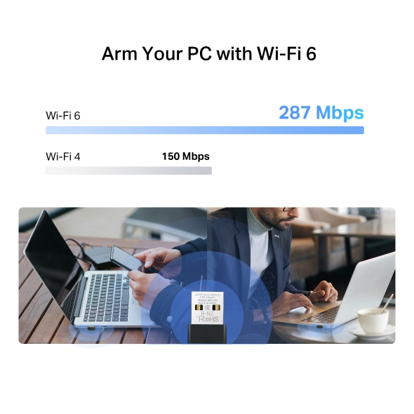 Adaptador de red inalámbrica USB TP-Link AX300 Nano - Imagen 4