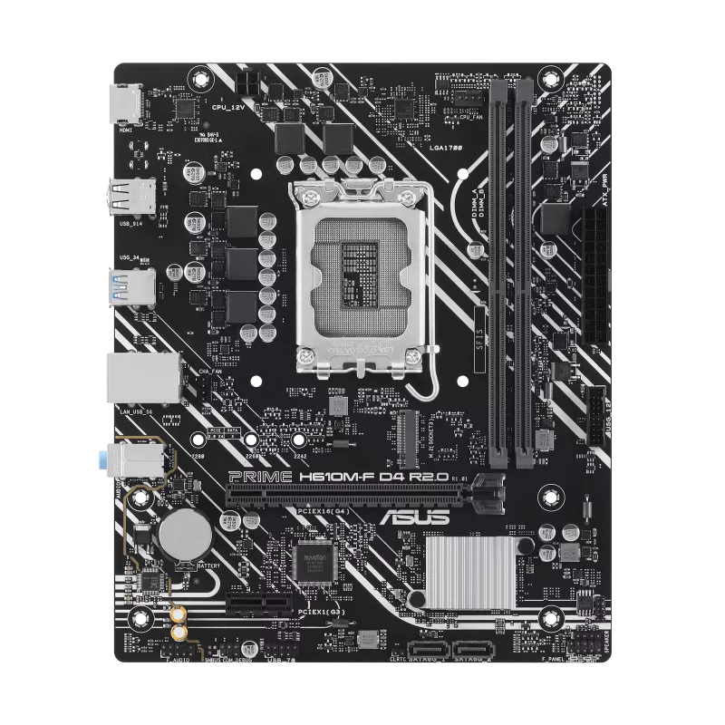 Motherboard ASUS Prime H610M-F D4 R2.0 (LGA1700, 2x DDR4, 1x M.2) - Imagen 2