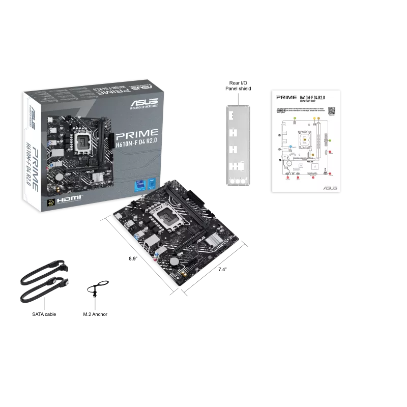 Motherboard ASUS Prime H610M-F D4 R2.0 (LGA1700, 2x DDR4, 1x M.2) - Imagen 6