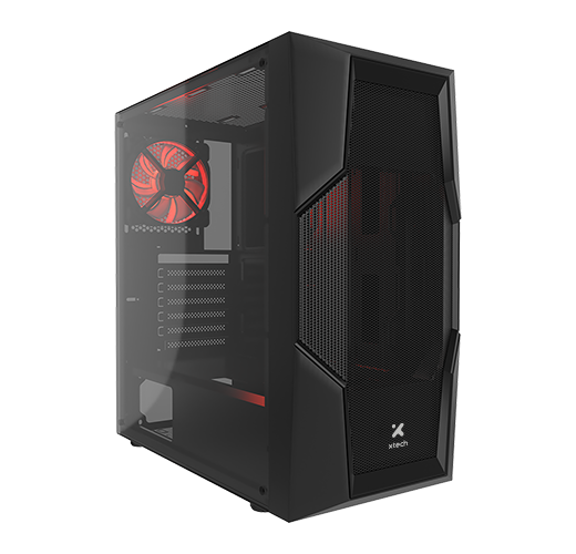 Case tipo torre ATX con vidrio templado lateral Xtech Phobos